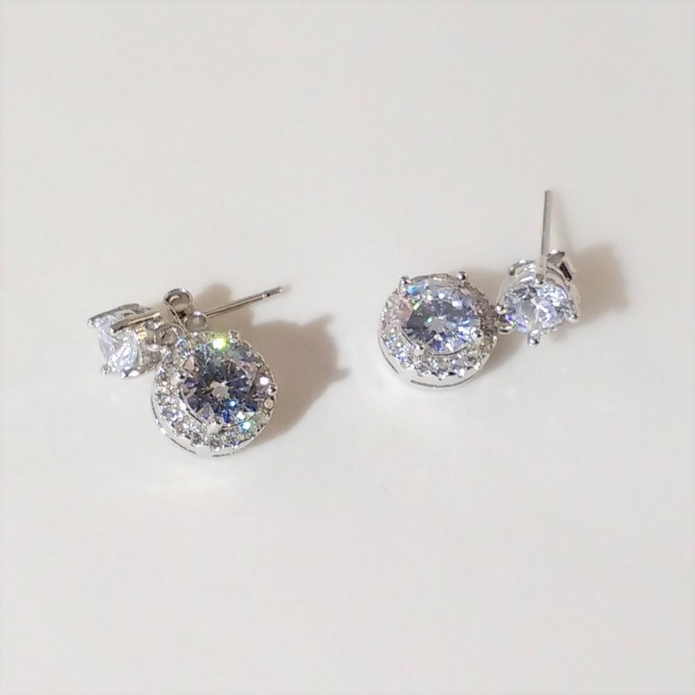 Simulated Diamond 4 Carats cttw Drop Earrings